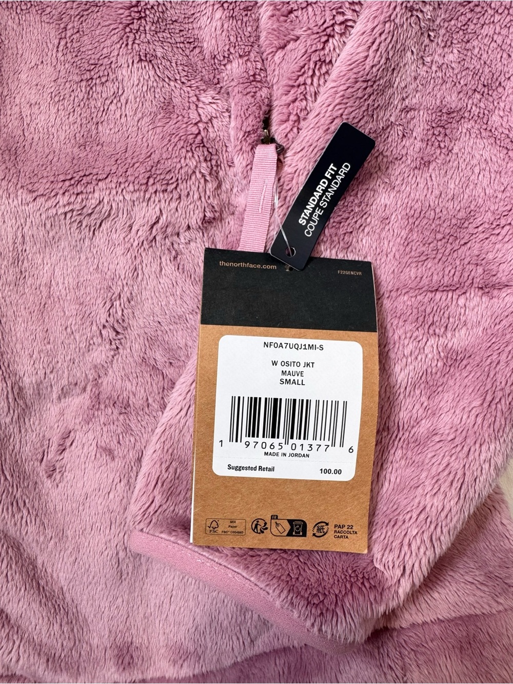 NWT North Face Osito Jacket Mauve Pink 💗 - Picture 3 of 6